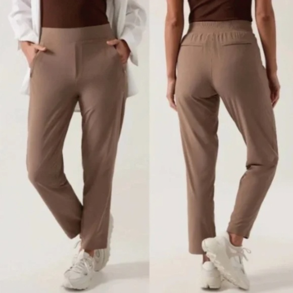 Athleta Pants - Athleta Brooklyn Lined Ankle Pant in Rustic Beige Sz 6